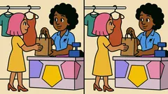 Hádanka: dokážete nájsť 3 rozdiely na obrázku so ženou v obchode za 21 sekúnd?