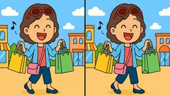 Hlavolam: Nájdete 3 rozdiely na obrázku dievčaťa s nákupmi za 71 sekúnd?