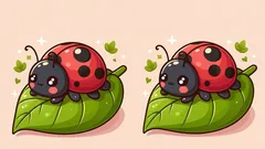 Test pozornosti: nájdite 3 rozdiely na obrázku lienky za 29 sekúnd